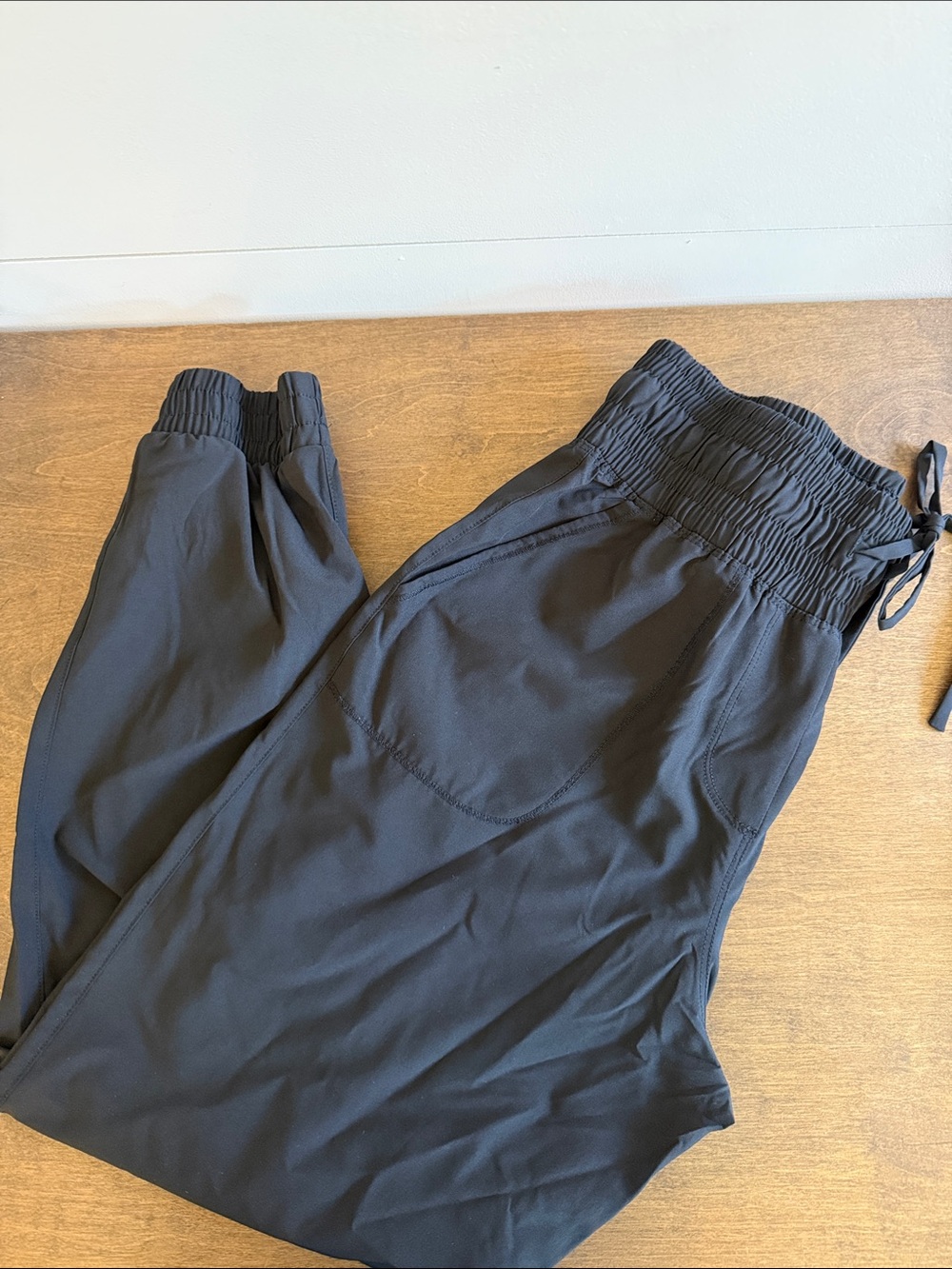 Albion Black Drawstring Jogger Pants
